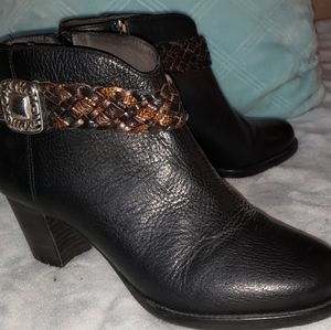 Brighton black and brown booties. Size 7.